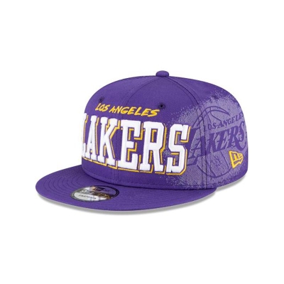 Purple Los Angeles Lakers Hat - New Era NBA Faded 9FIFTY Snapback Caps USA6297540